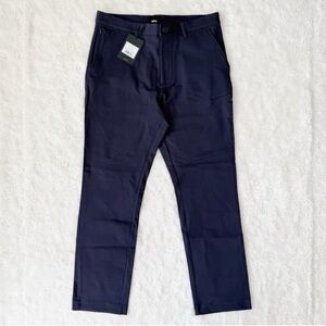 NWT AWAY Travel Men Navy Blue Chino Trouser Pants US36 Preppy Classic Athleisure